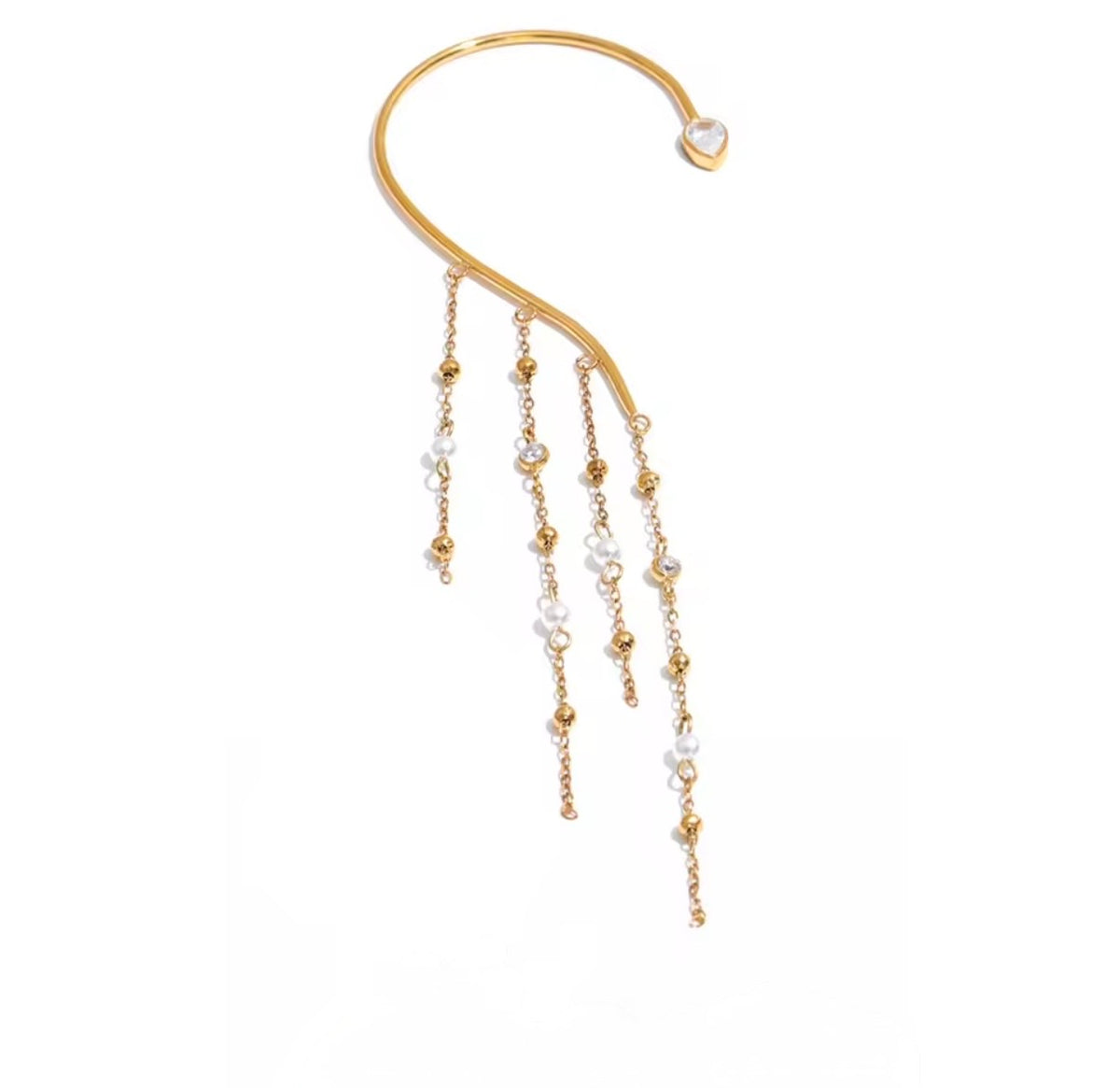 Magestic Pearls Ear Chain Hook