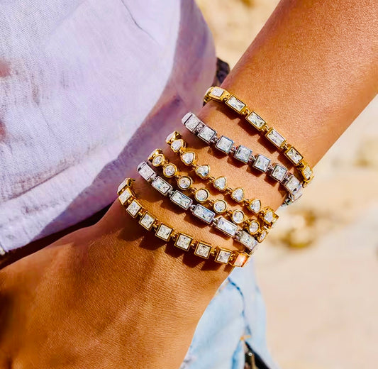 Sparkle Heart Stainless Steel Bracelet