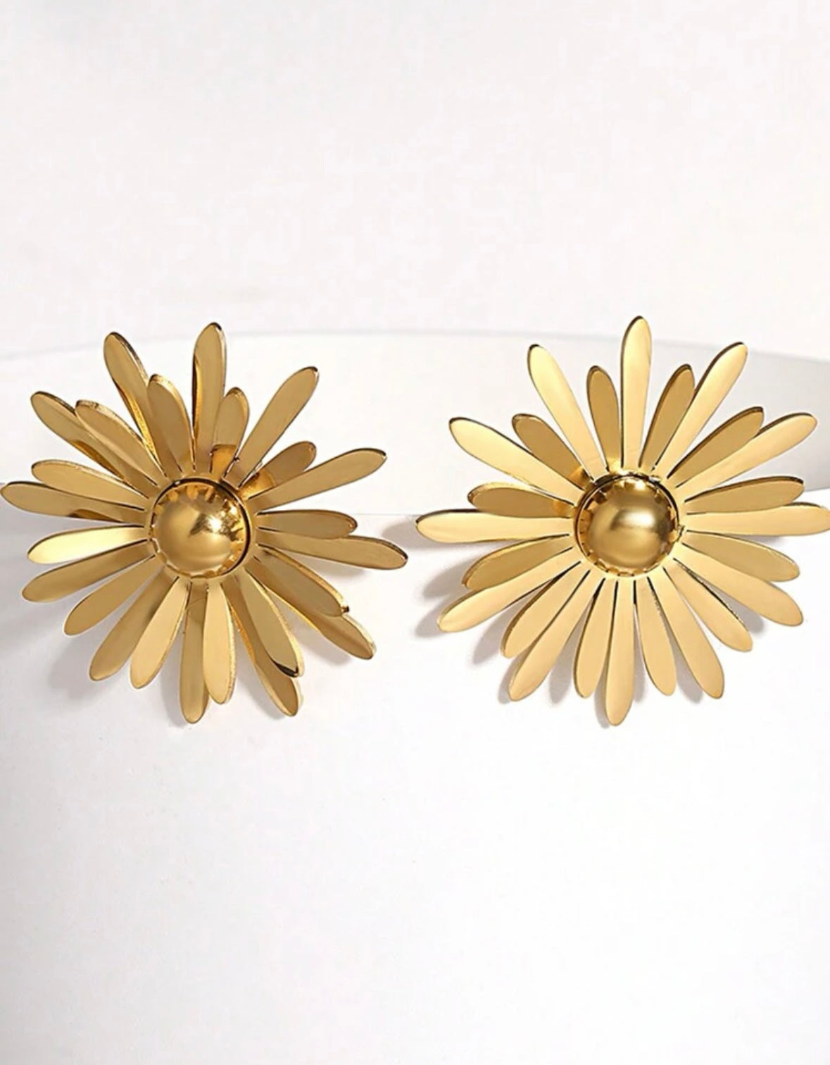 Sunflower Stainless Steel Earrings