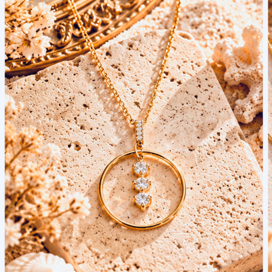 Golden Circle Stainless Steel Necklace
