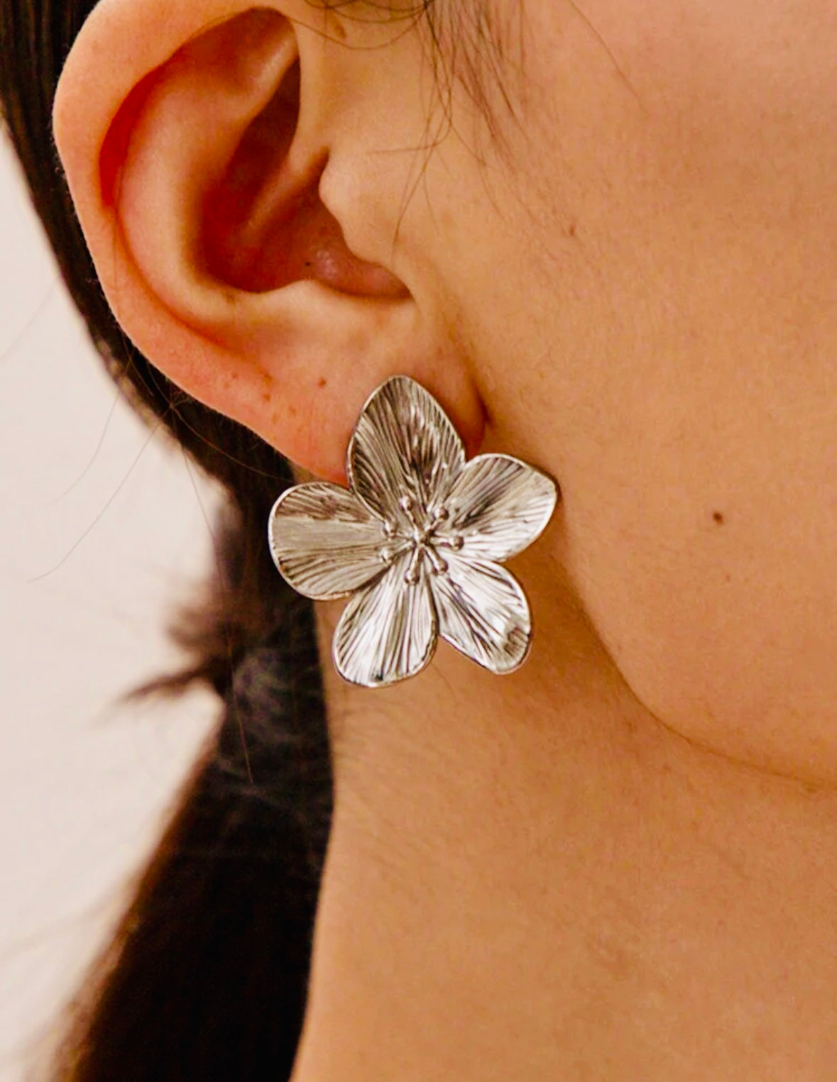 Maga Flower Stainless Steel Earrings