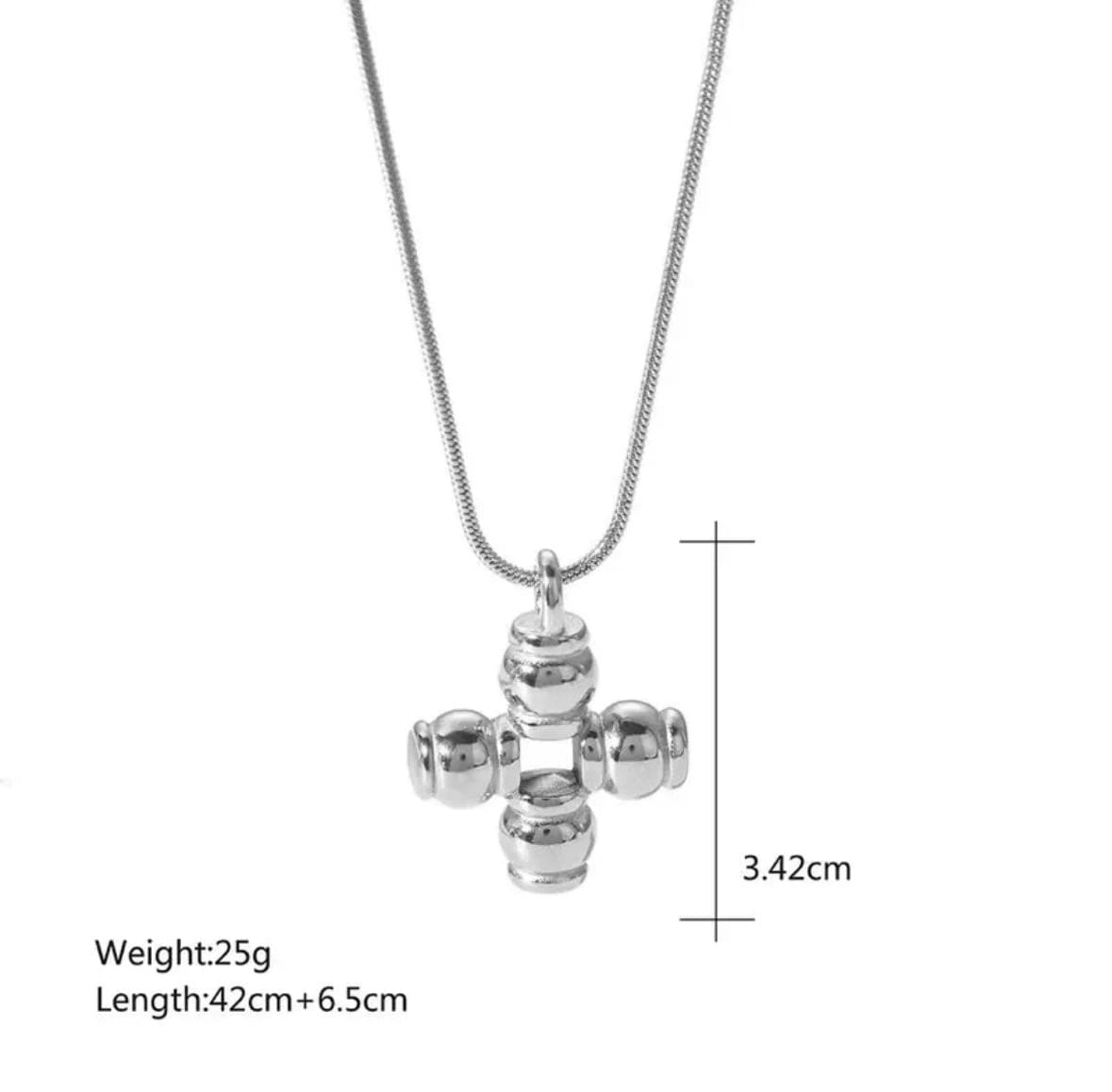 Monaco Cross Stainless Steel Necklace