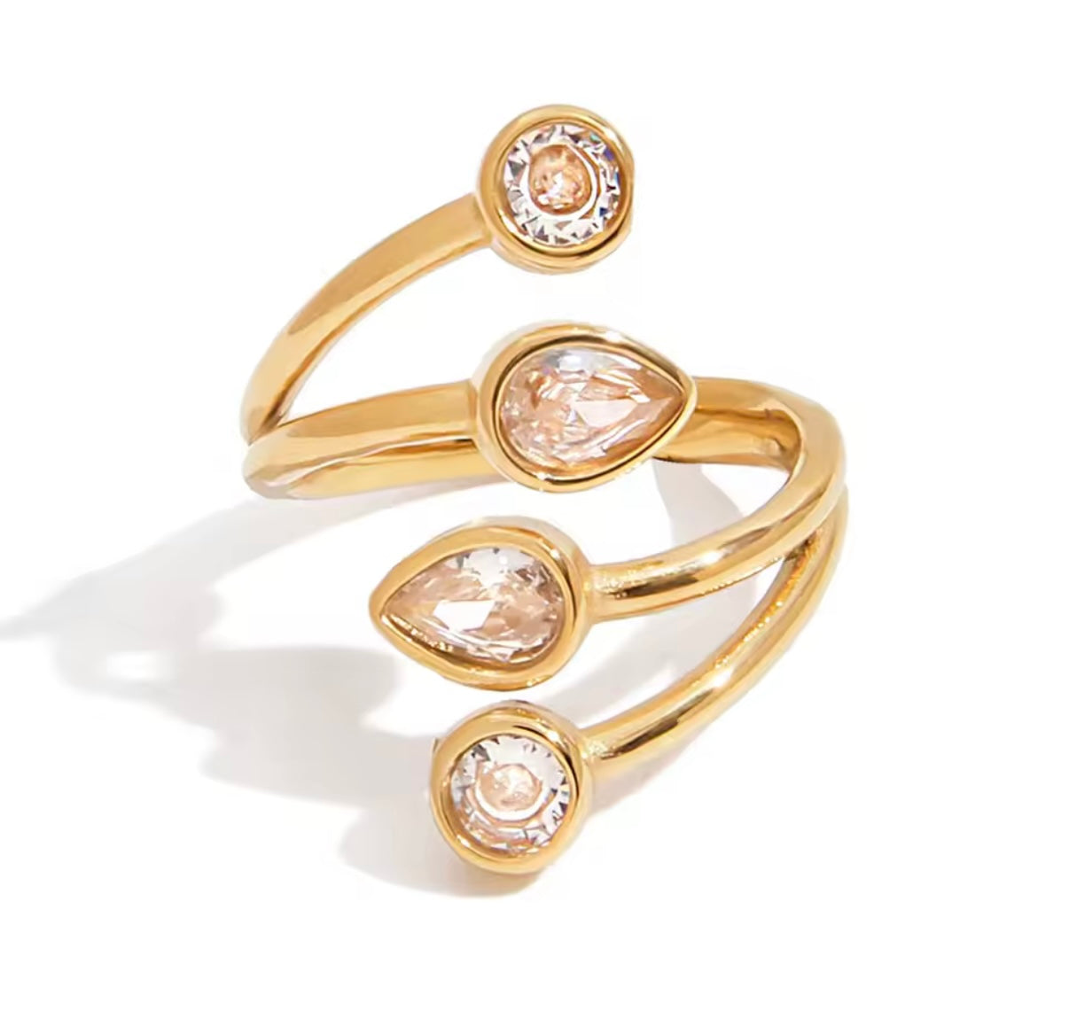 Frances Drop Stainless Steel Ring