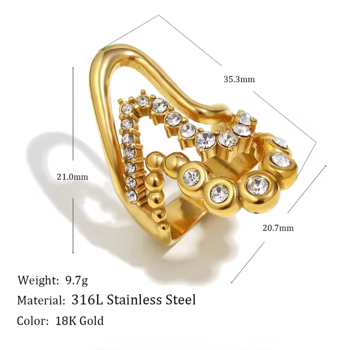 Allure Stainless Steel Ring