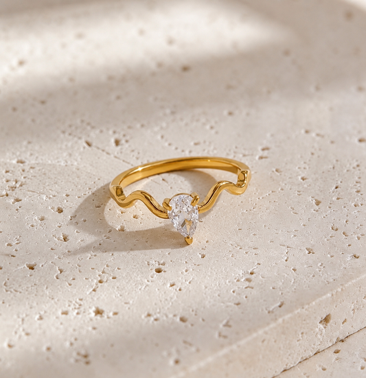 Wavy Stainless Steel Ring