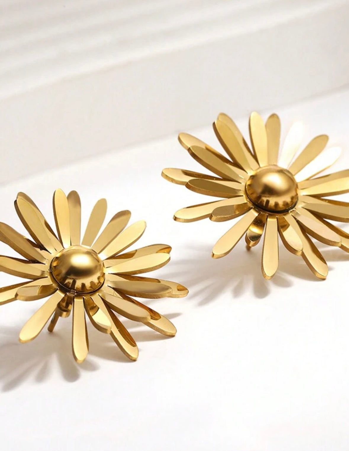 Sunflower Stainless Steel Earrings