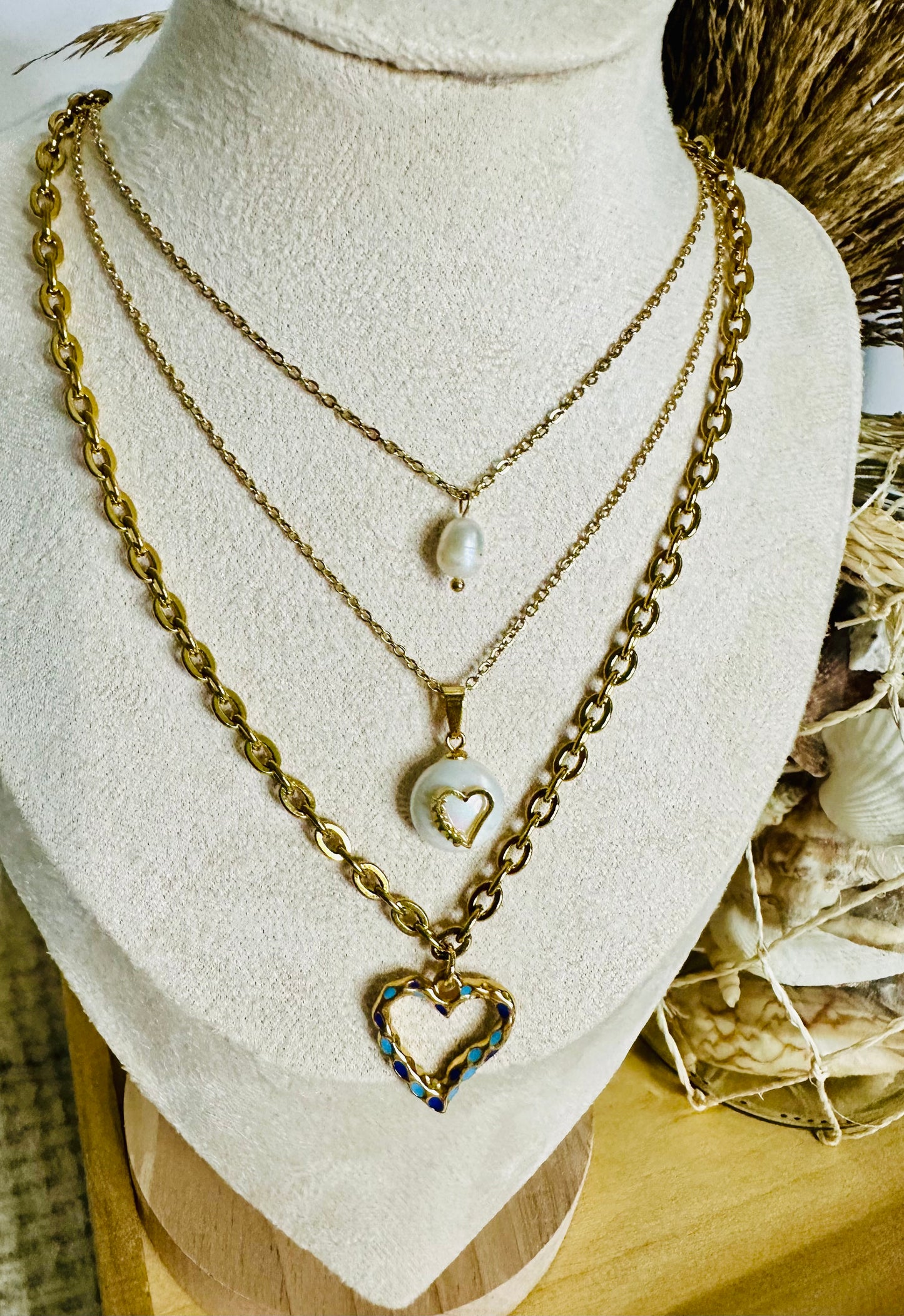 Sweetheart Stainless Steel Double Necklace