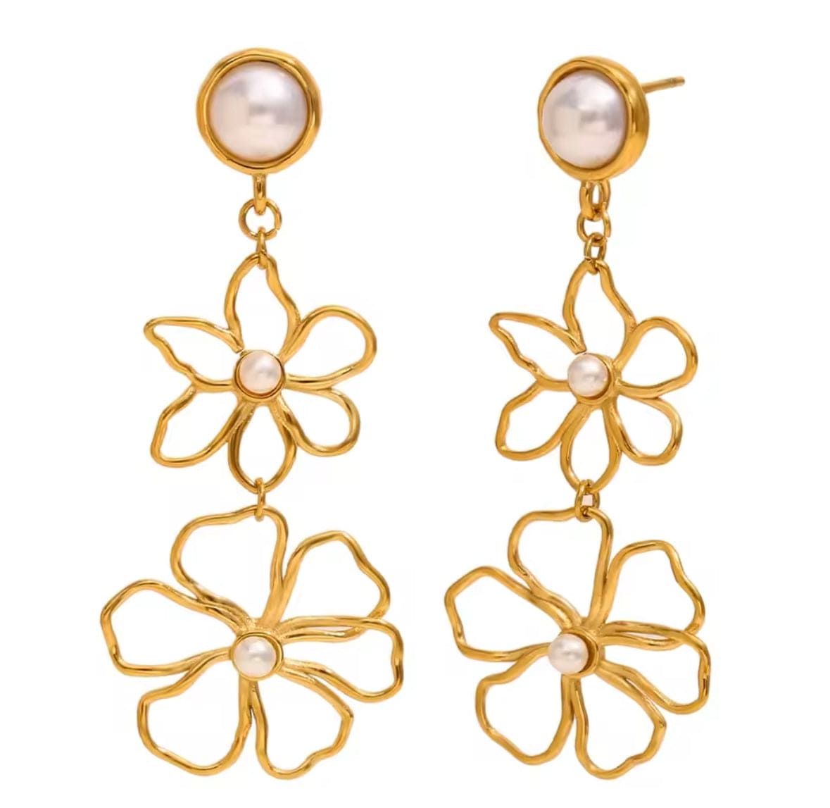 Rose Stainless Steel Earrings