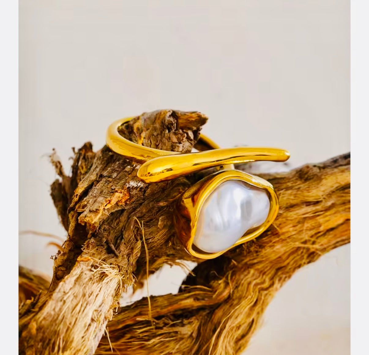 Kailey Drop Stainless Steel Ring