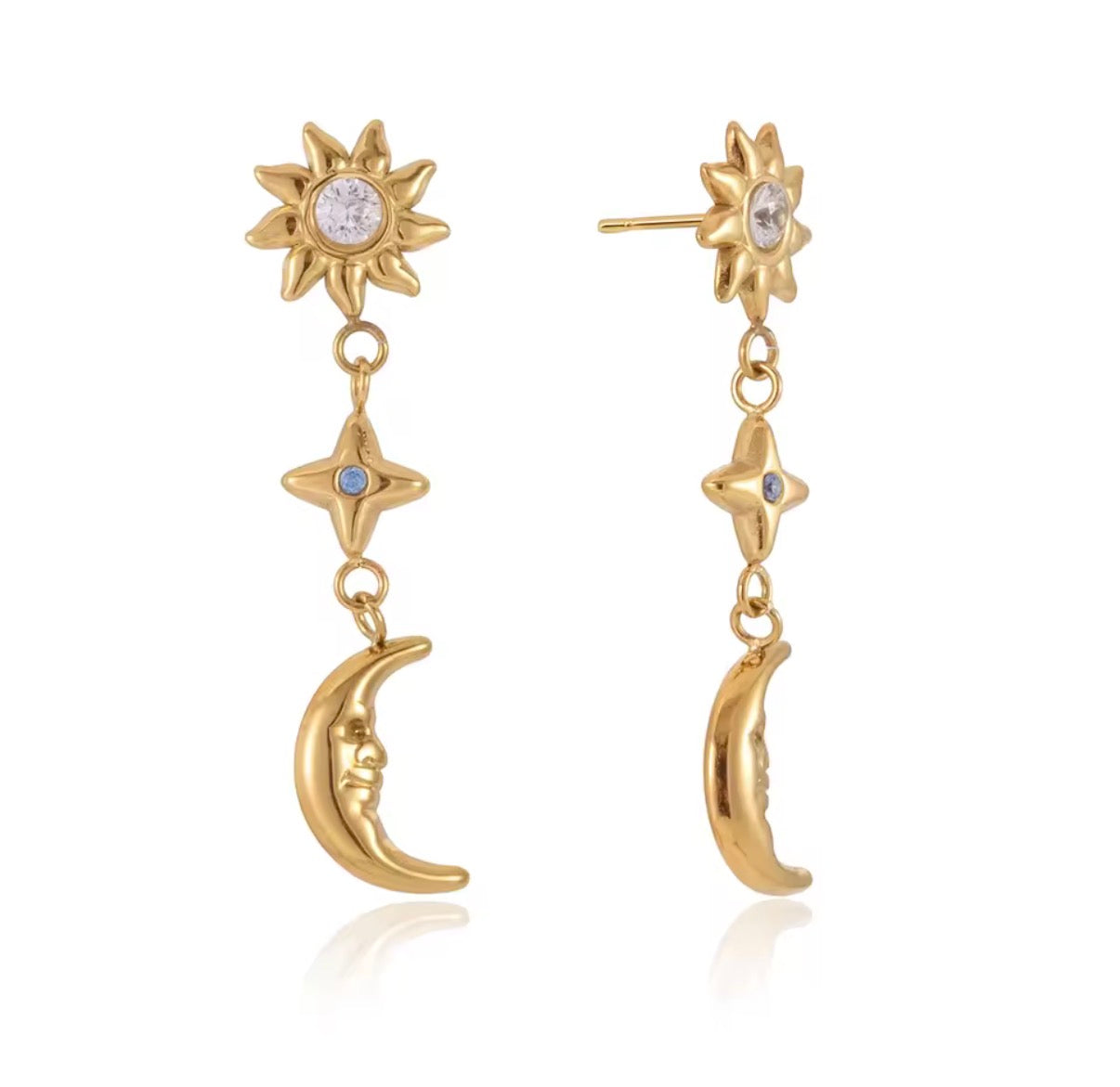 Stars Spark Stainless Steel Earrings