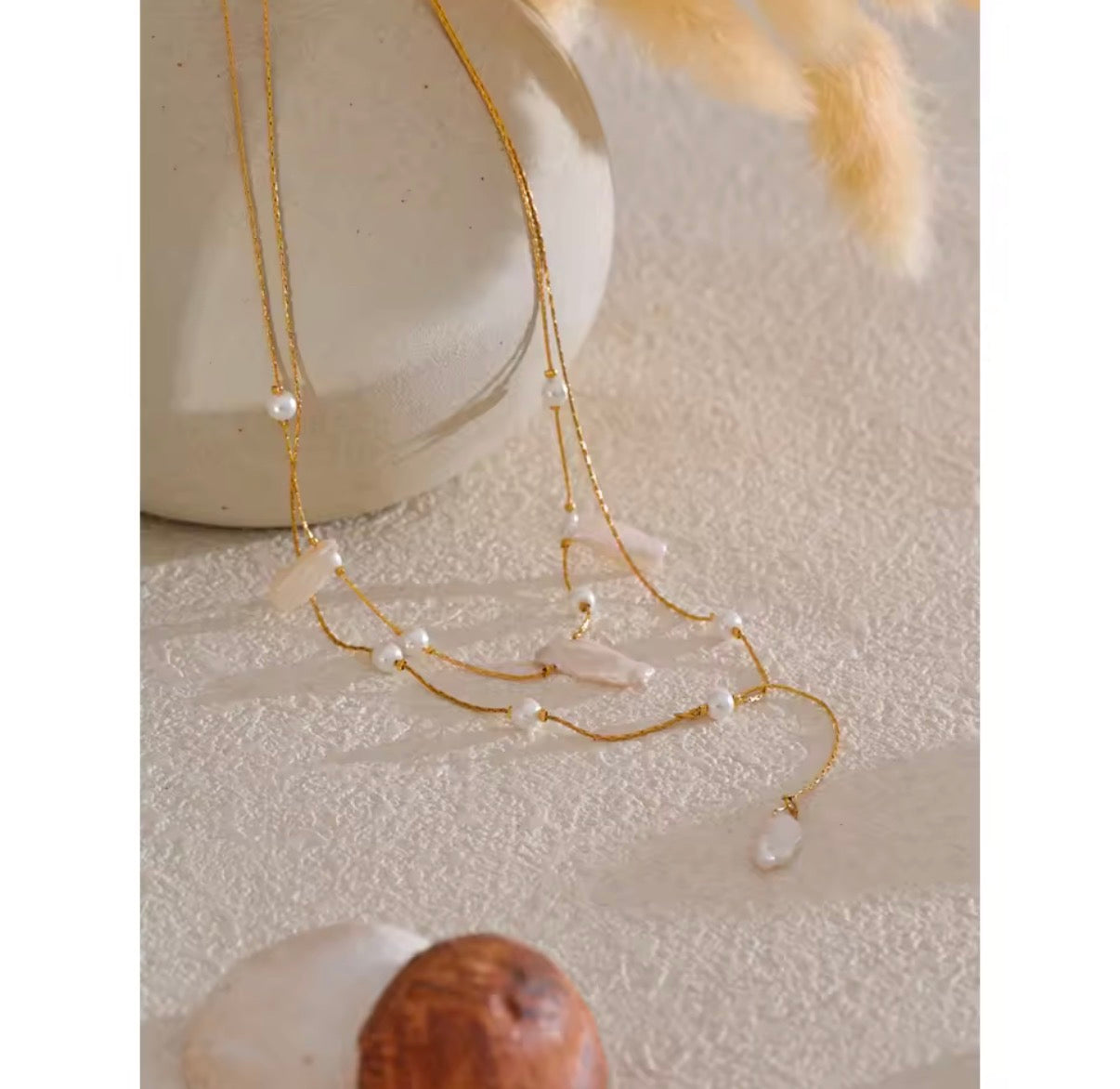 Baroque Stainless Steel Necklace