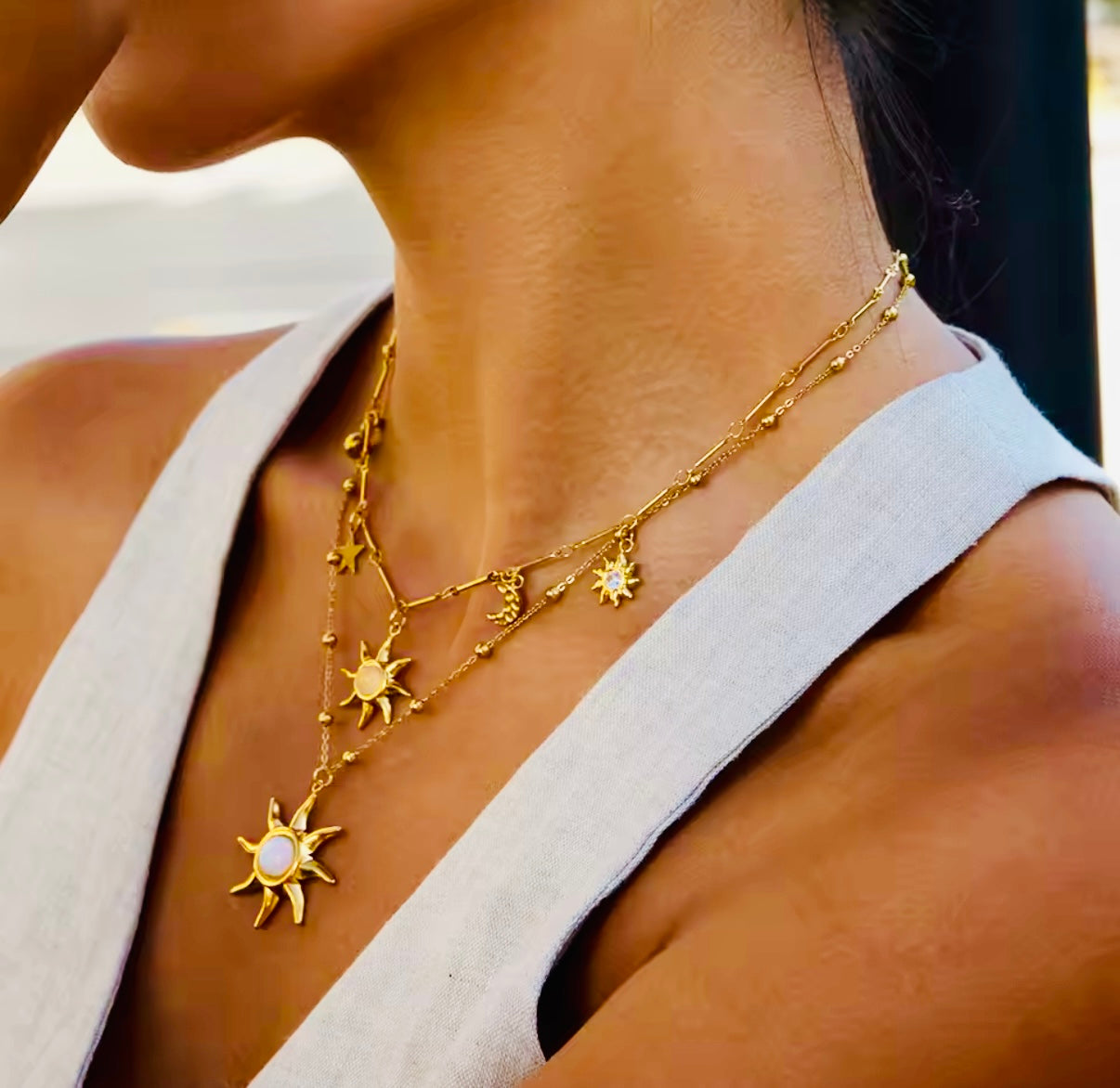 Sunny Mode Stainless Steel Necklace