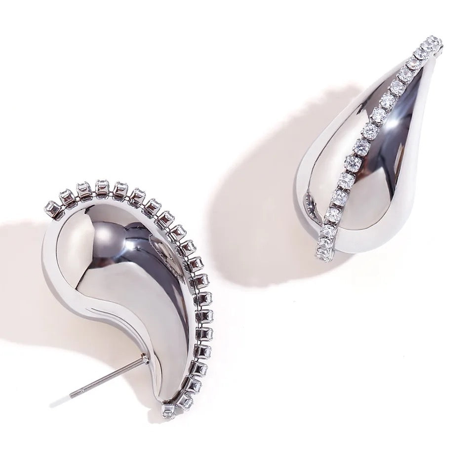 Krystal Droplet Stainless Steel Earrings