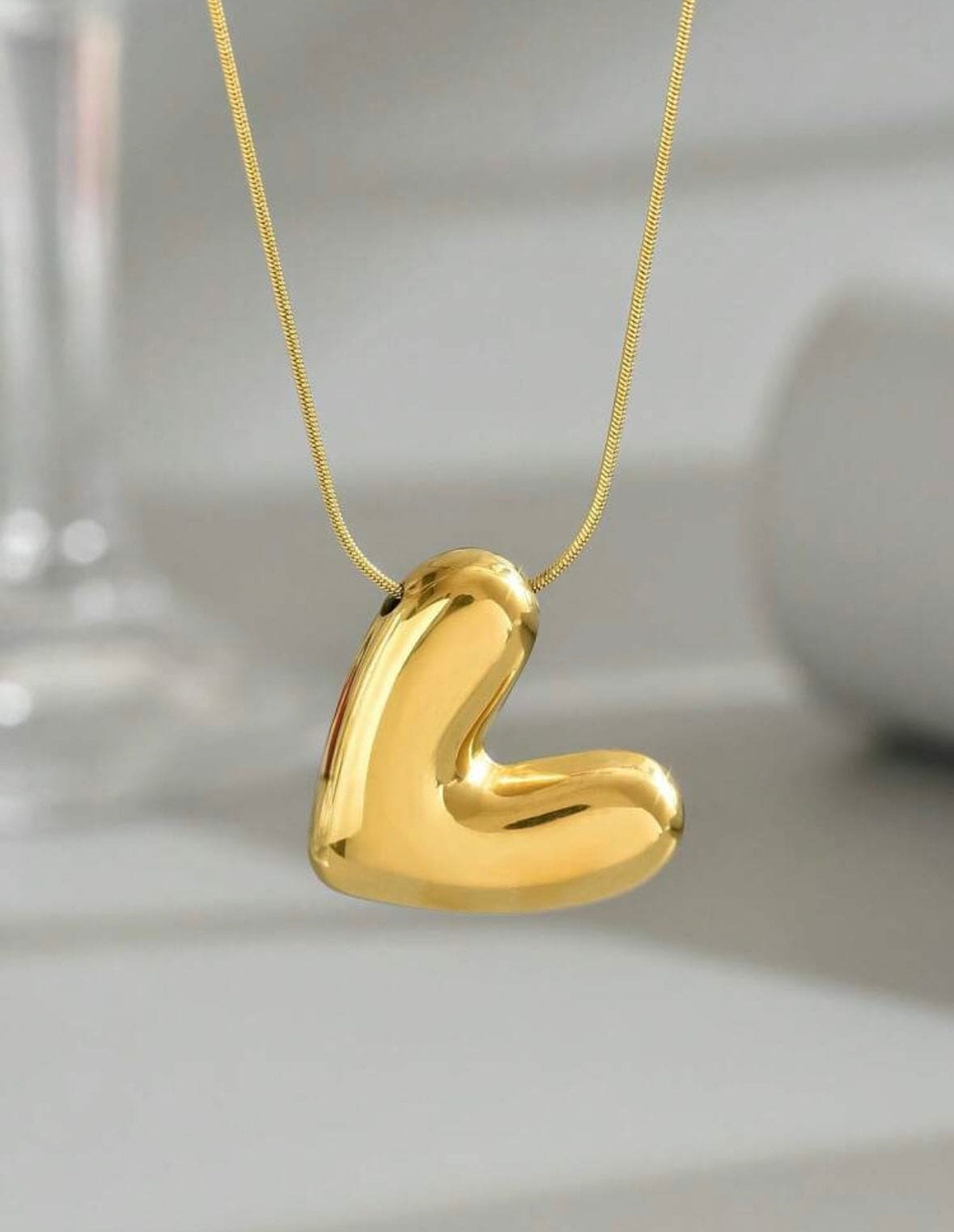 Heart Bubble Stainless Steel Necklace