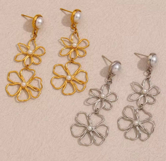 Rose Stainless Steel Earrings