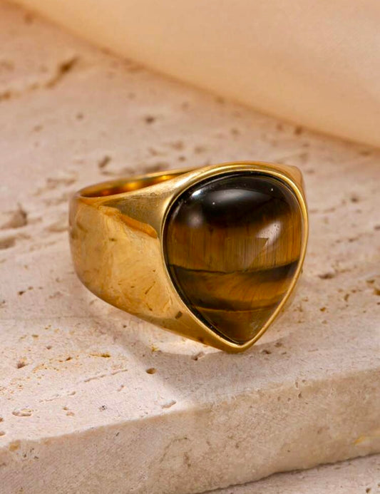 Vintage Drop Stainless Steel Ring