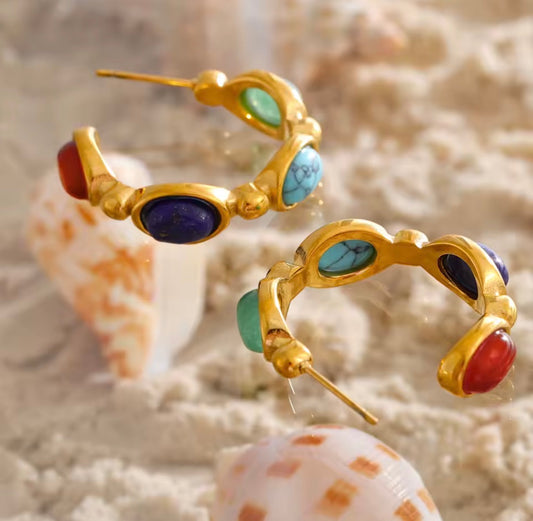 Calypso Spark Stainless Steel Earrings