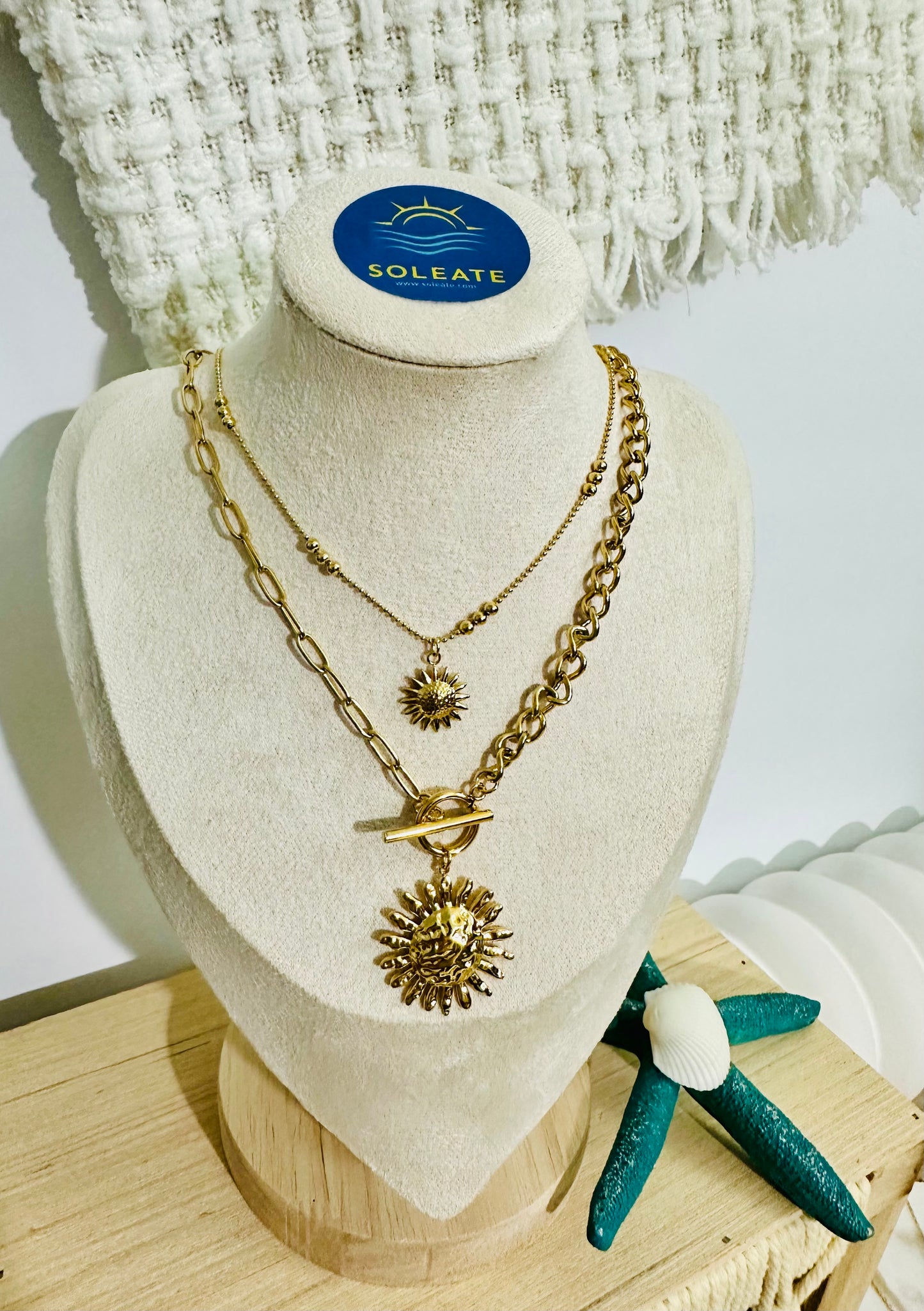 Sunflower Stainless Steel Necklace