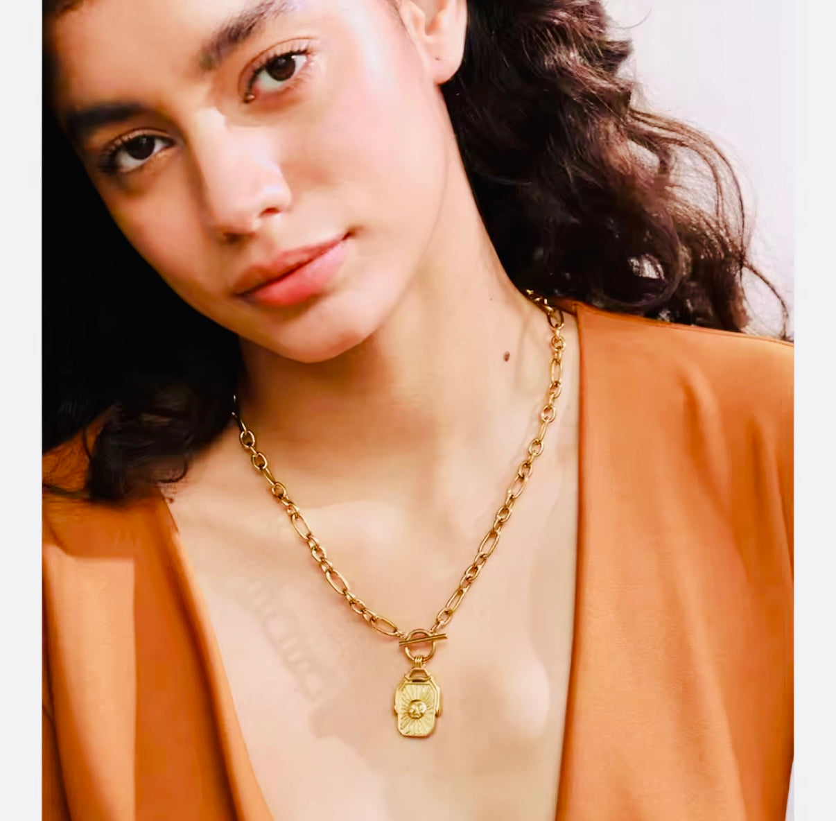 Golden Sun Stainless Steel Necklace