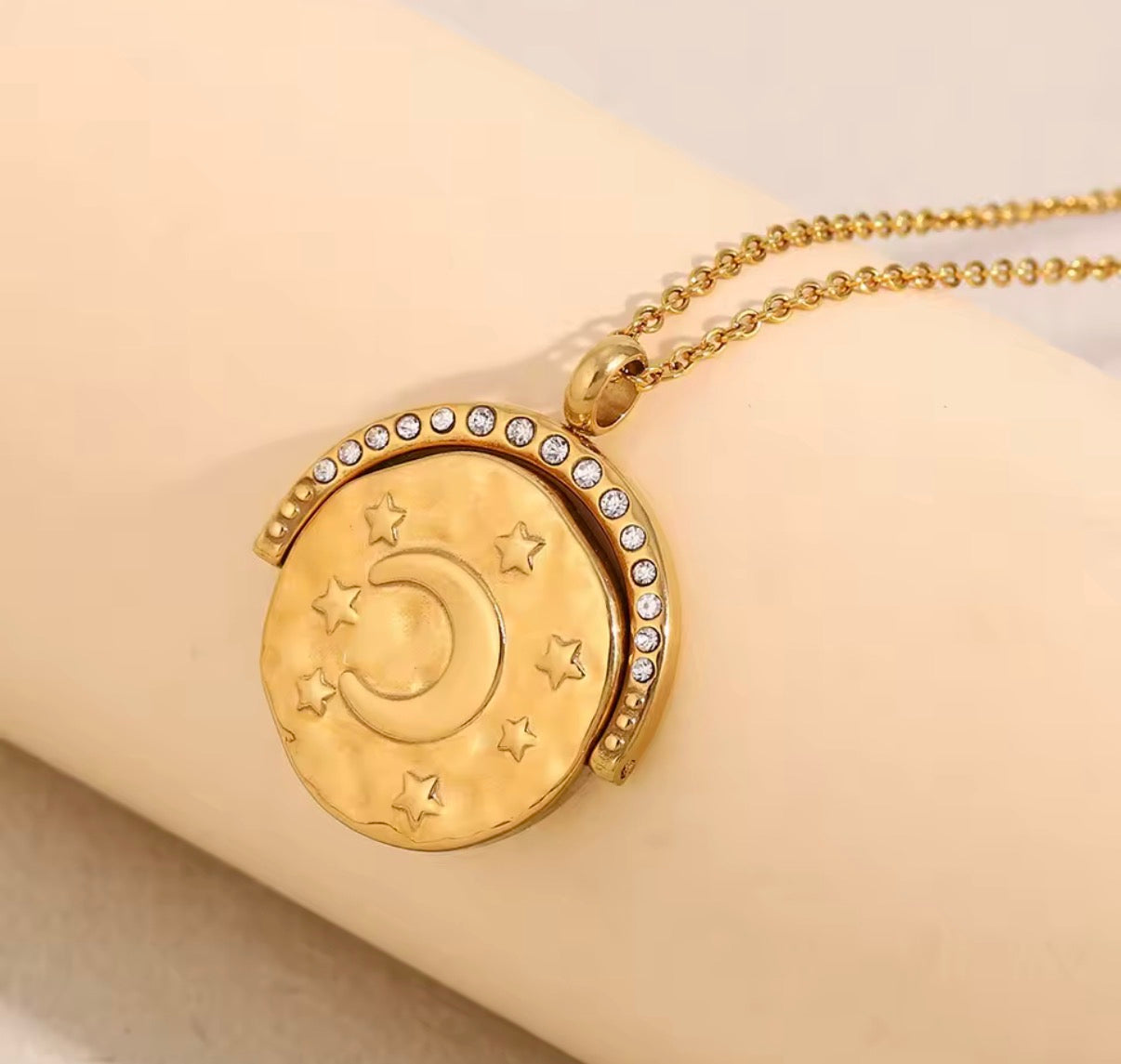 Sun Radiance Stainless Steel Necklace