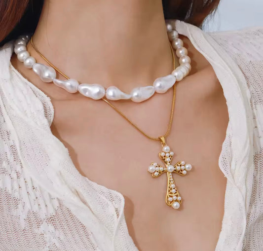 Serena Cross Stainless Steel Necklace