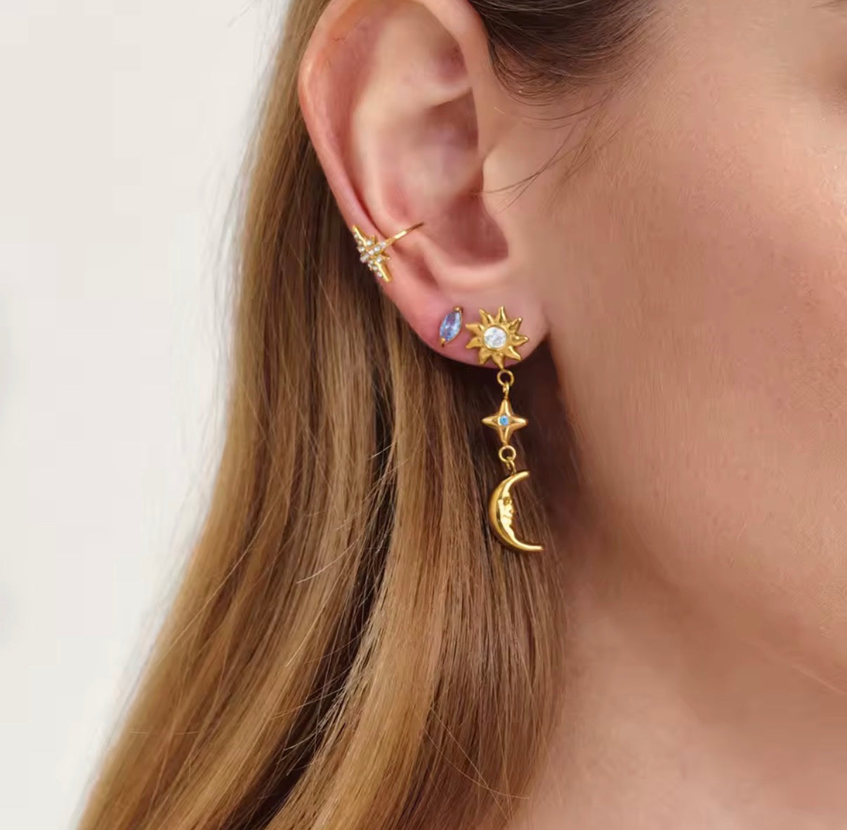 Stars Spark Stainless Steel Earrings