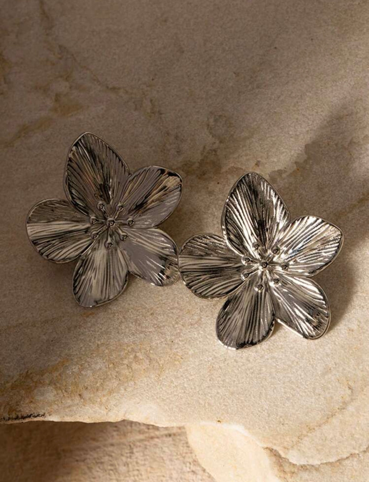 Maga Flower Stainless Steel Earrings