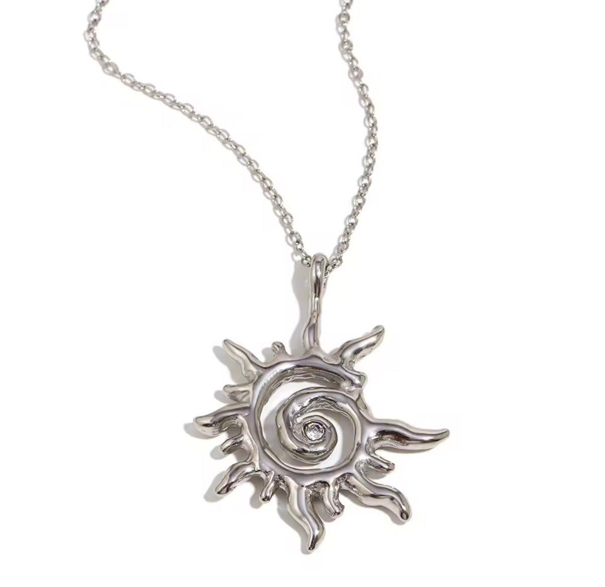 Golden Sun Stainless Steel Necklace