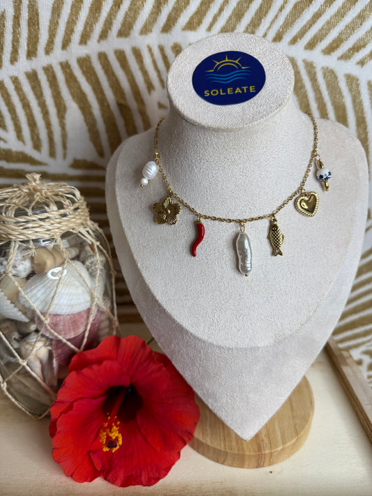 Coastal Catch Stainless Steel Necklace