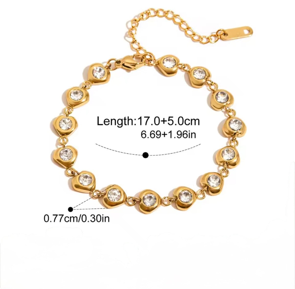 True Heart Stainless Steel Bracelet