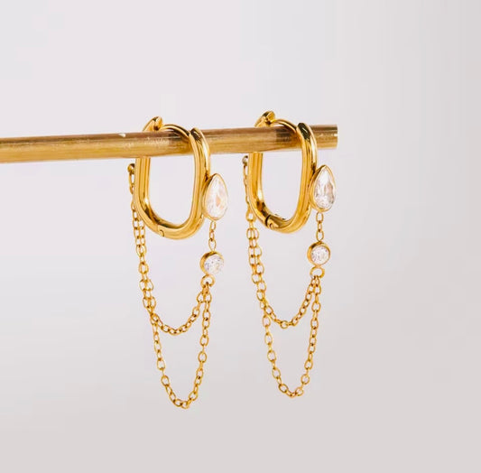 Dazzle Stainless Steel Earrings