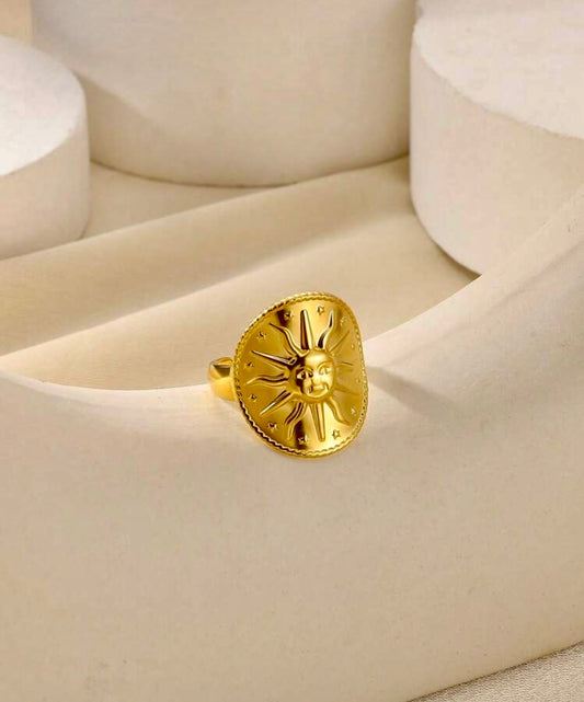 Sunny Vibes Stainless Steel Ring