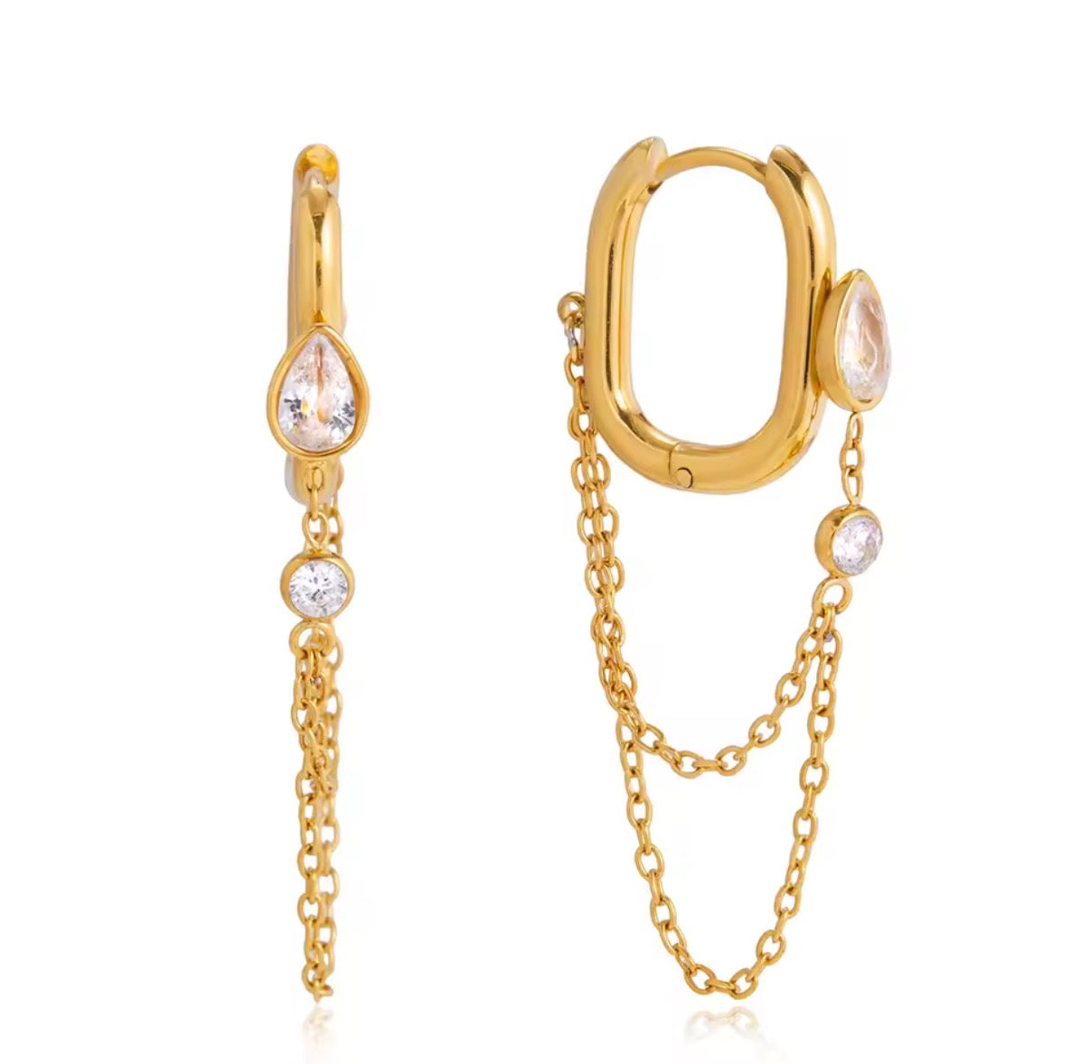 Dazzle Stainless Steel Earrings