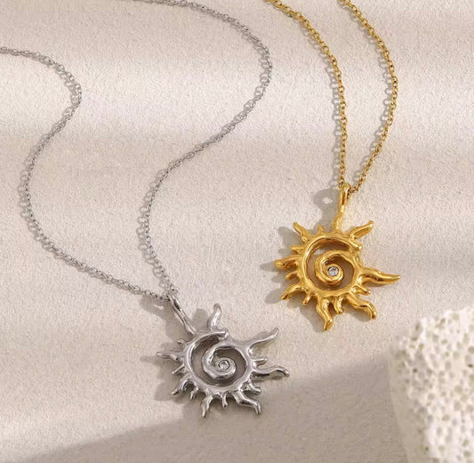 Golden Sun Stainless Steel Necklace