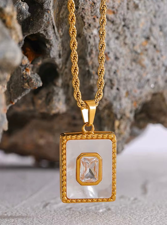 Gem Stainless Steel Necklace