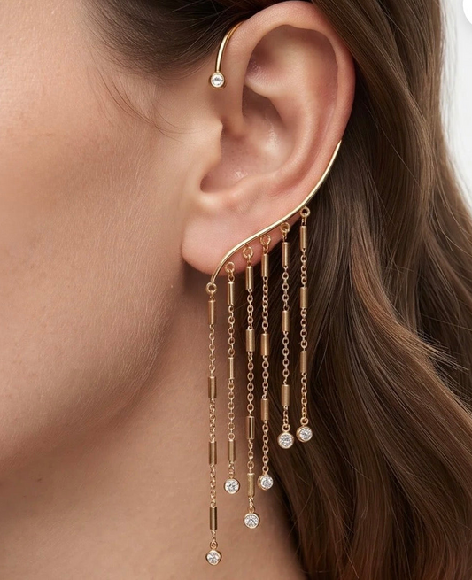 Magestic Crystal Ear Chain Hook
