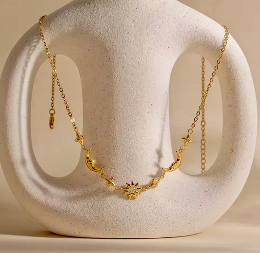 Stars Spark Stainless Steel Necklace