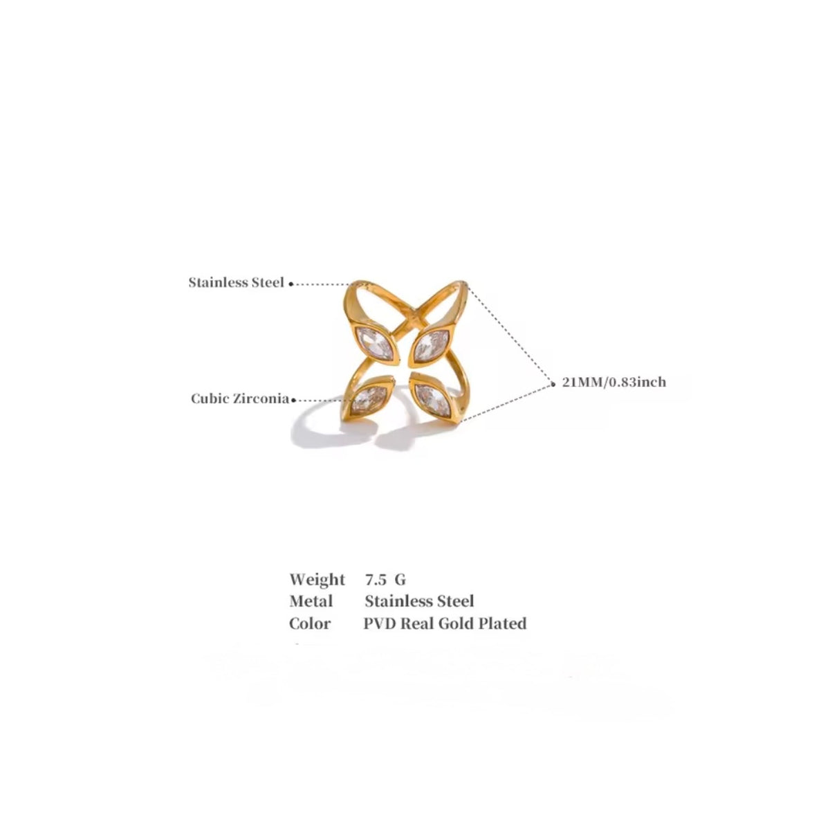 Helen Stainless Steel Ring