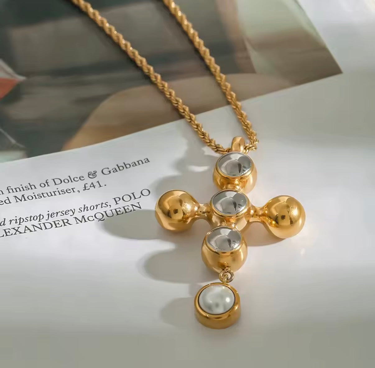 Bless Cross Stainless Steel Necklace