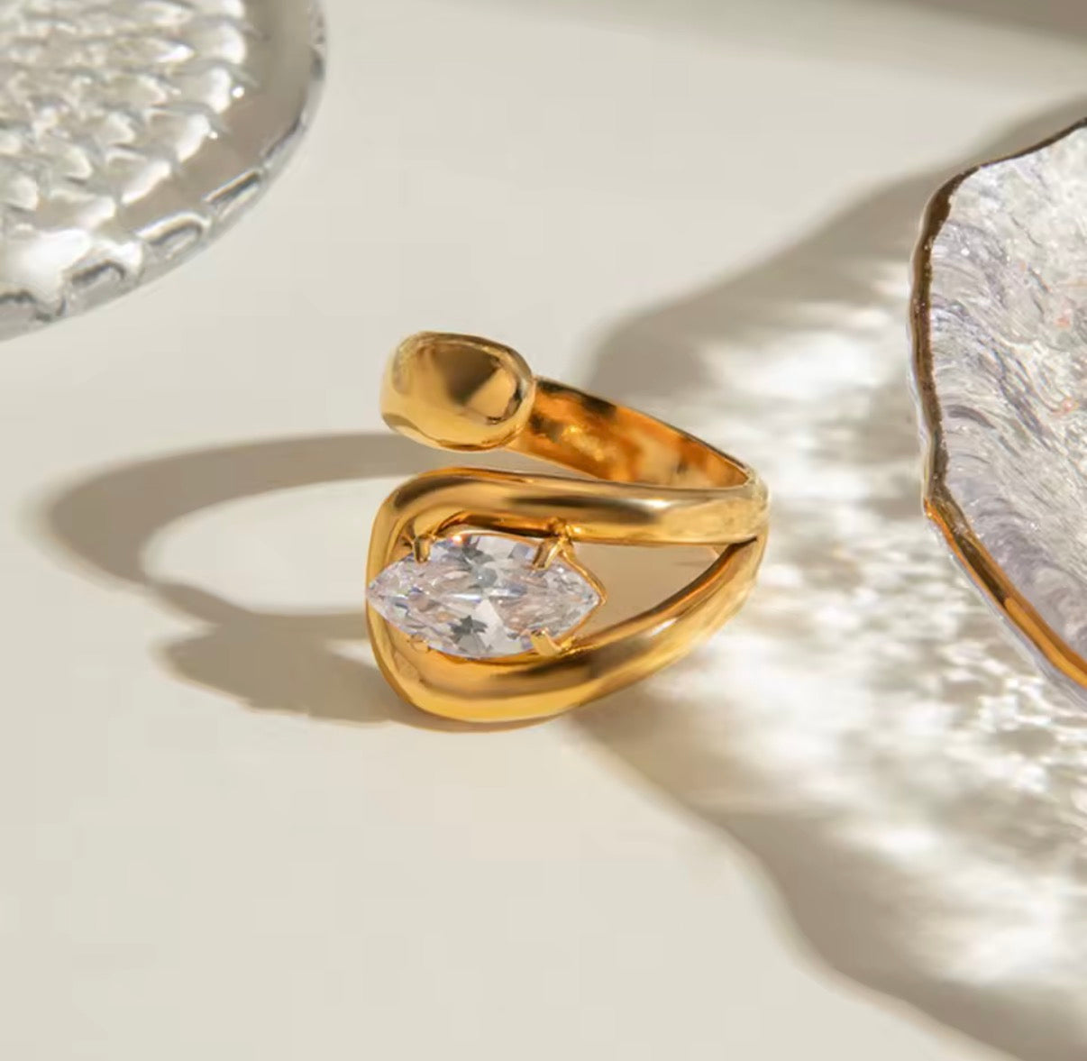 Sparkling Stainless Steel Ring