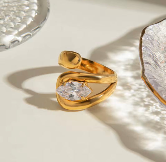 Sparkling Stainless Steel Ring