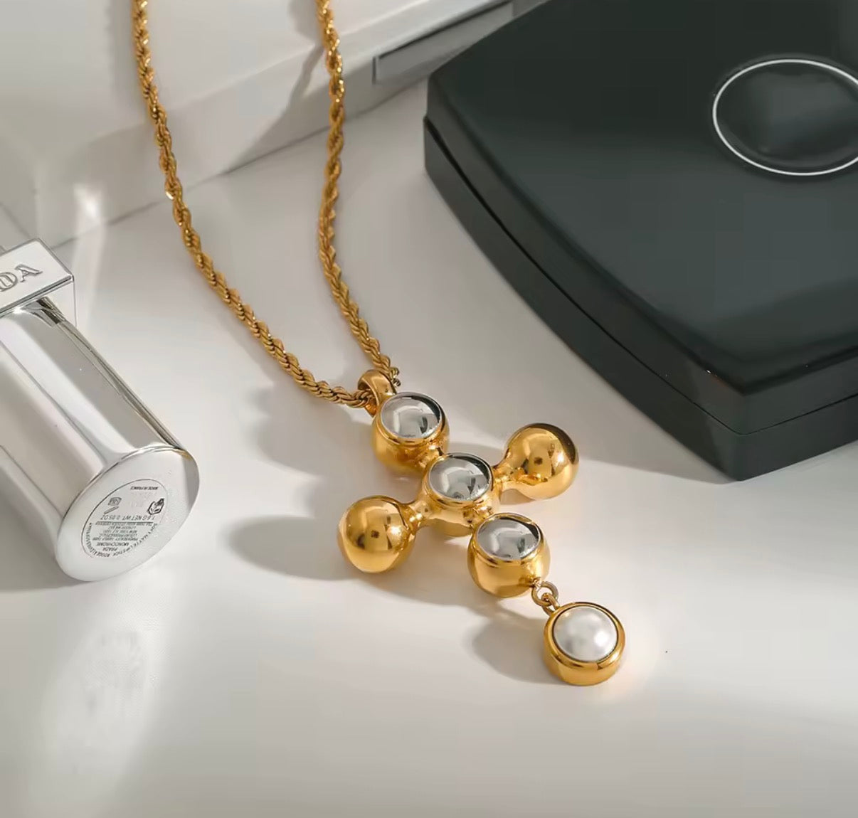 Bless Cross Stainless Steel Necklace