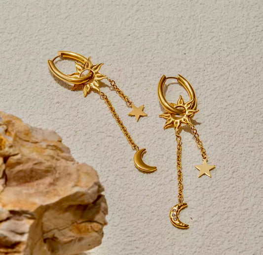 Sunrays Stainless Steel Earrings
