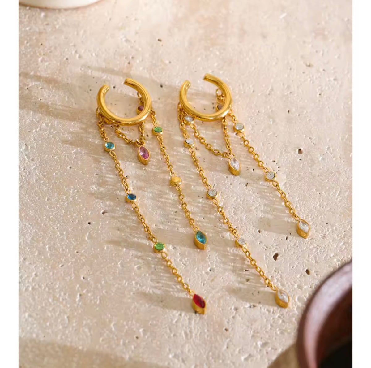 Crystal Tassel Ear Cuff