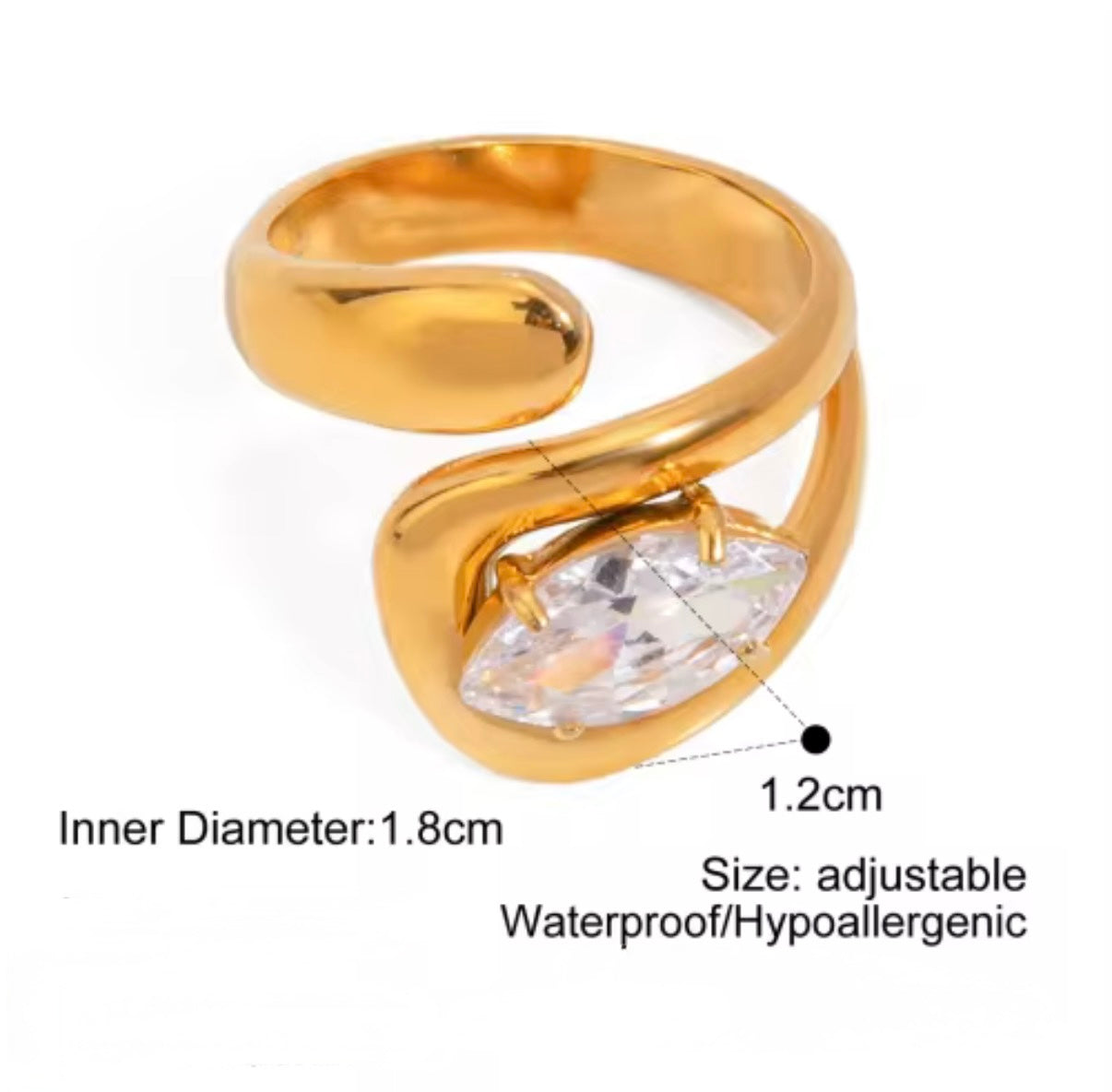 Sparkling Stainless Steel Ring