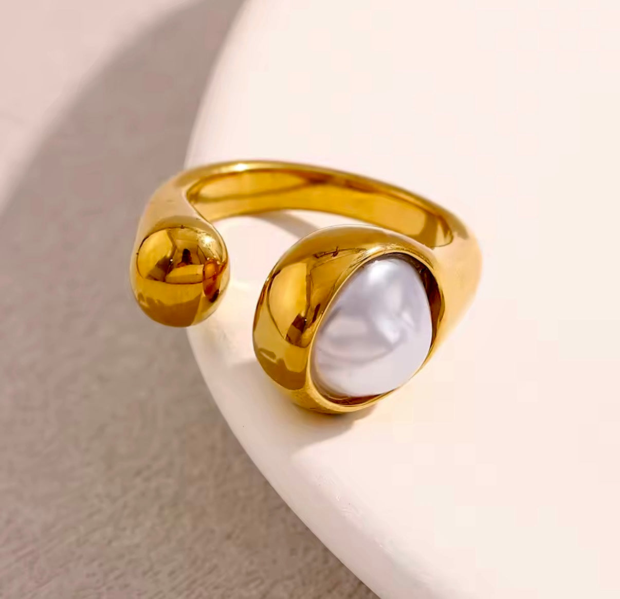 Jollie Drop Stainless Steel Ring