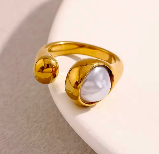 Jollie Drop Stainless Steel Ring