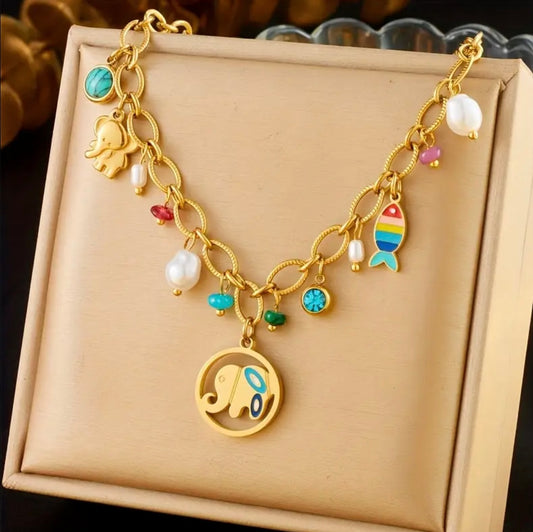 Safari Stainless Steel Necklace
