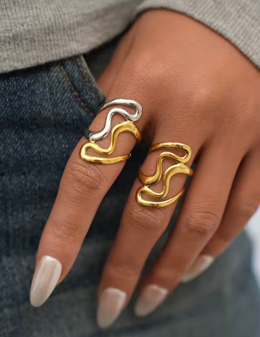 Waivy Stainless Steel Ring