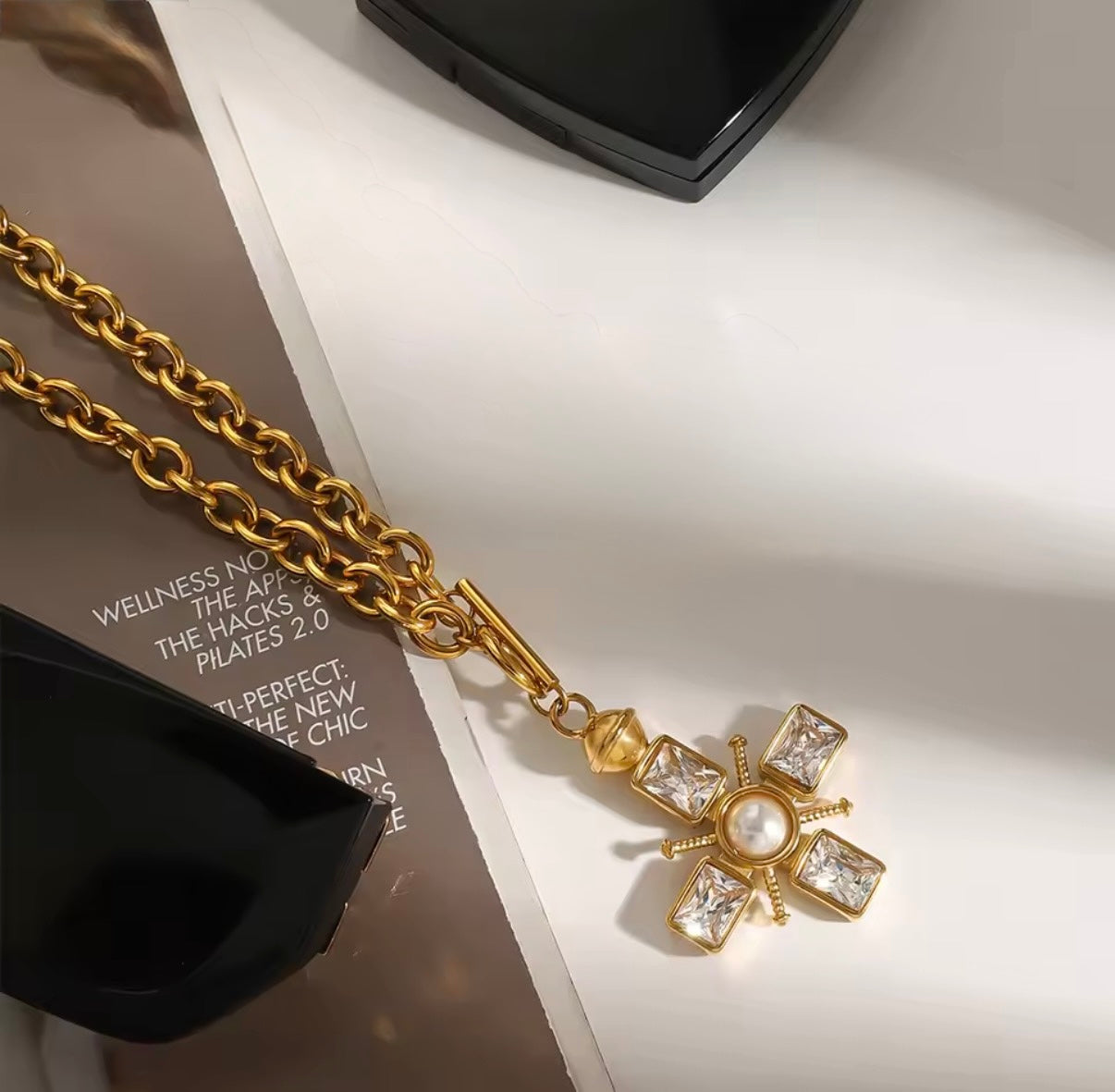 Shine Cross Stainless Steel Necklace